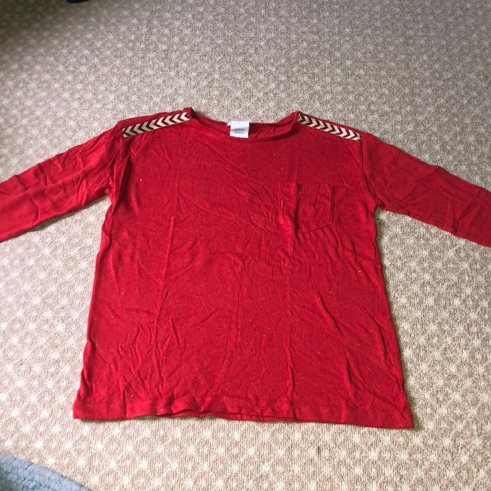 Red (with gold shimmer) Jcrew Shirt